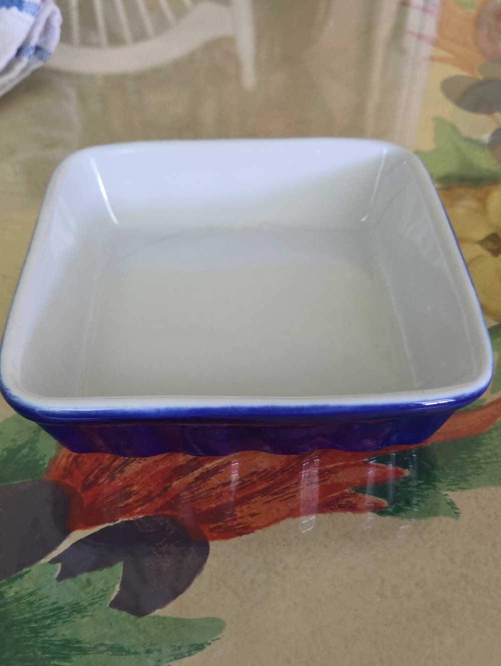 Hall Vintage China 6inch Square Colbalt Bakewear